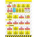 Starline Pvc 0,50 mm Dikkat Çalışma Var Ikaz Levhası - (2 Adet) - Sarı