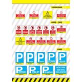 Starline Pvc 0,50 mm Yasaklanmış Alan Uzak Dur Ikaz Levhası - (2 Adet) - Sarı