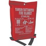 Starline Yangın Battaniyesi 150X180 cm En 1869:1997 Sertifikalı Isıya Dayanıklı Acil Durum Güvenlik Ürünü - 150 x 180 cm