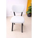 StarMall A Kalite Elma Sandalye Kılıfı Bohem Sandalye Kılıfı Kum Desen Esnek Kumaş Lastikli 2 Parça - 45 x 51 cm - Krem