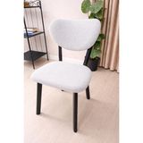 StarMall A Kalite Elma Sandalye Kılıfı Bohem Sandalye Kılıfı Kum Desen Esnek Kumaş Lastikli 2 Parça - 45 x 51 cm - Taş - Gri
