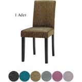 StarMall Jakarli Sandalye Örtüsü Çubuk Desen Yüksek Esnekli Sandalye Kılıfı (1 Adet) - 35 x 45 cm - Kahverengi