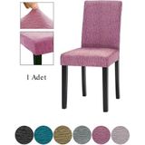 StarMall Jakarli Sandalye Örtüsü Çubuk Desen Yüksek Esnekli Sandalye Kılıfı (1 Adet) - 35 x 45 cm - Pembe