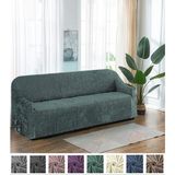 StarMall Kadife 3 Kişilik Koltuk Örtüsü Lastikli Kanepe Örtüsü | Lastikli Koltuk Örtüsü | Koltuk Kılıfı - Yeşil - 180 x 230 cm