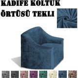 StarMall Kadife Koltuk ,kanepe,çekyat Örtüsü,koltuk Kılıfı Tekli - Lacivert - 80 x 120 cm
