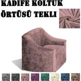 StarMall Kadife Koltuk ,kanepe,çekyat Örtüsü,koltuk Kılıfı Tekli - Pudra - 80 x 120 cm