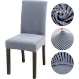 StarMall Likrali Sandalye Kılıfı, Lastikli,esnekli Sandalye Örtüsü Pitikare Desen 1 Adet - 35 x 45 cm - Gri