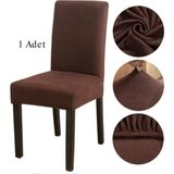 StarMall Likrali Sandalye Kılıfı, Lastikli,esnekli Sandalye Örtüsü Pitikare Desen 1 Adet - 35 x 45 cm - Kahverengi
