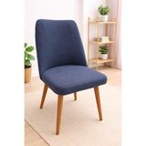 StarMall Oval Sandalye Kılıfı Büyük Oval Mutfak Sandalye Kılıfı Likralı Yıkanabilir Streç Lastikli 1 Adet - 46 x 57 cm - Antrasit