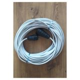 starnewstore Ttr 30 Metre 3x2.5 Kalın Kablo Çok Telli Beyaz Renk Izolasyonlu Topraklı Kauçuk Tekli Seyyar Uzatma,Beyaz
