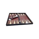 Staroyun STAROYUN1021019 24,5 x 48 x 6 cm kahvaltı paket ceviz ağacı Tavla (büyük)