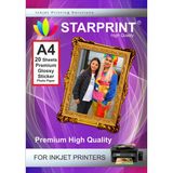 Starprint 20 Adet 150Gsm A4 Yapışkanlı Parlak Fotoğraf Kağıdı - İnkjet Yazıcılar İçin