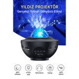 starry Galaxy Projektör Gece Lambası – Disko Topu, Renkli LED, Bluetooth Hoparlör ve Uzaktan Kumanda