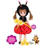 Starry Sky Doll Arı Kostümlü Hareketli Eklem Oyuncak Bebek - Siyah - Kırmızı