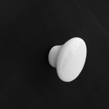 Starseven (1 Adet) Egg Oval Porselen Yuvarlak Beyaz Renk Kulp Mobilya Gardrop Dolabı Kapak Kulpu Çekmece Kulb