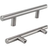 Starseven 10 Adet Pürüzsüz 128 mm Inox Metal Dolap Dolabı Mobilya Mutfak Çekmece Kapak Kulbu Kulpu Kulpları