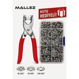 Starseven 200 Adet Paslanmaz Çelik Çıtçıt Seti Pense Dahil Metal Çıt Çıt Makinesi 50 Set Düğme Kiti