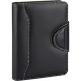 Starseven 2k 4680 Ajanda Tarihsiz Çizgili 14 x 20 cm Ajanda/defter Hesap Makineli Suni Deri Organizer, Siyah