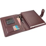 Starseven 2k 5241 Ajanda Tarihsiz Çizgili 17X24 Cm. Ajanda/defter Hesap Makineli Suni Deri Organizer, Bordo