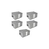 Starseven Aee® 5 Adet Mega Boy Pencereli Hurç Seti 64X46X34 Büyük Boy Yorgan Hurcu Battaniye Yastık Baza Altı
