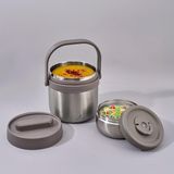 Starseven Ar Yıldız Bento Yuvarlak Lunch Box Steel 1400 ml