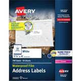 Starseven Avery Ultrahold Kalıcı Yapışkanlı Su Geçirmez Etiketler, 1-1/3" x 4", Yazıcılar Için 700 Etik