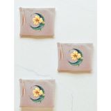 Starseven Ay Çiçek Baskılı 3'lü Makyaj Çantası 20X25 Cm, LH92740829352354234