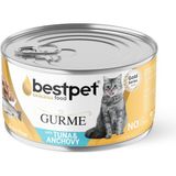 Starseven Bestpet Yetişkin Gurme Kediler Için, Tahılsız, Jöle Içinde Ton Balığı Parça Etli Yaş Mama, 85 gr x