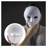 Starseven Beyaz Renk Boyanabilir Anonim Tam Yüz Cosplay Maske 24X18 cm