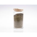 Starseven Bivium Bambu Kapaklı Hava Geçirmez Cam Kavanoz, Saklama Kabı, Makarna, Kuruyemiş, Bakliyat, Erzak K