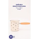 Starseven Black Cupid Emaye Ahşap Saplı Cezve (500ML-6 Kişilik)