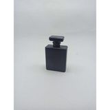 Starseven Boş Doldurulabilir Cam Parfüm/kolonya Şişesi, Mat Siyah Renk 100ML