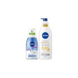 Starseven Çift Fazlı Göz Makyaj Temizleme Suyu 125ML Q10 Sıkılaştırıcı Nemlendirici Vücut Losyonu 400ML, C - Seçenek