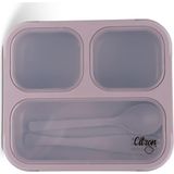 Starseven Citron Citron Çatal Kaşıklı Bento Beslenme Kutusu Seti - Purple 1196861