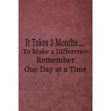 Starseven Daily Planner - It Takes 3 Month's To Make A Difference Remember One Day At A Time -