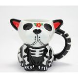 Starseven Day Of The Dead Köpek Figürlü 3D Kabartmalı Porselen Kupa
