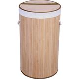 Starseven Deconox El Yapımı Hasır Katlanır Çamaşır Sepeti Yuvarlak 60 Litre (35CM*35CM*61CM), Doğal Malzemede - 35 x 35 cm