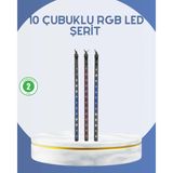 Starseven Dış Mekan LED Kayan Yıldız Işığı 10 Çubuk Aydınlatma