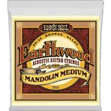 Starseven Ernie Ball P02065 Earthwood Mandolin Orta Döngü Sonu 80/20 Bronz Akustik Gitar Telleri, Ölçer 10-36