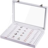 Starseven Frebeauty Yüzükler/küpeler Düzenleyici Tepsi Şeffaf Kapaklı 10 Yuvalı Kadife Çekmece Ekleme Takı