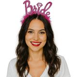 Starseven Fuşya Renk Bekarlığa Veda Italik Yazı Alyanslı Bride Taç