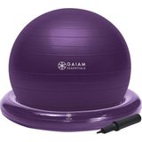 Starseven Gaiam Essentials Balance Ball & Base Kit, 65 cm Yoga Topu Sandalyesi, Evde Veya Ofiste Çalışma Masa