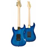 Starseven GLC-40BL Profesyonel Elektro Gitar (Stand Gigbag Askı Capo Tuner Pena Kablo Yedek Tel)
