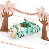 Starseven Hallmark Signature Paper Wonder Pop Up Düğün Kartı (Klasik Araba, Yeni Evlenmiş) (5RZH1207)