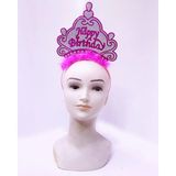 Starseven Happy Birthday Neon Pembe Renk Doğum Günü Tacı 24X15 cm