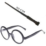Starseven Harry Potter Asası 30 cm ve Siyah Çerçeveli Harry Potter Gözlüğü Seti