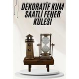 Starseven Hediyelik Eşya Ahşap Deniz Feneri Kum Saati Biblo - Seçenek