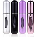 Starseven Huiop Doldurulabilir Parfüm Atomizer,4 Adet 5 ml Mini Taşınabilir Doldurulabilir Parfüm Atomizer Şi