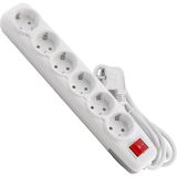 Starseven Kablolu 6'lı Topraklı Grup Priz Fiş Çoğaltıcı 10 Metre Çoklu Asmalı Uzatma Kablosu Anahtar