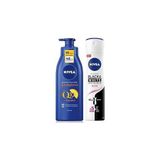 Starseven Kadın Sprey Deodorant Black&amp;white Clear 150ML, Q10 Sıkılaştırıcı Nemlendirici Vücut Sütü 400 - Seçenek